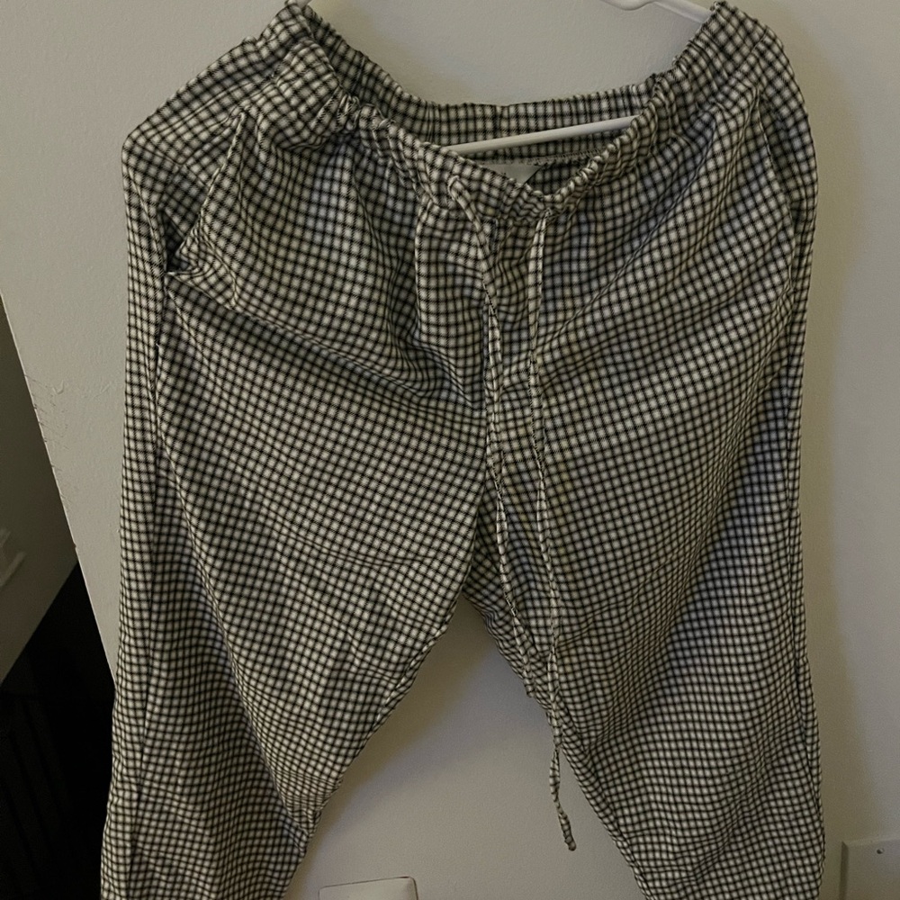 Checkered Drawstring Pants